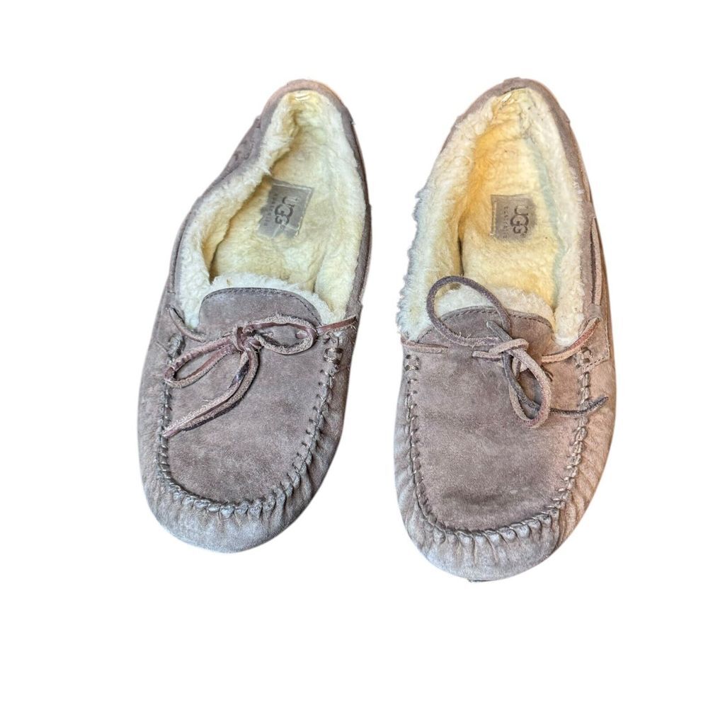 Ugg Men's‎ Shoes Shearing Lined Corvin Moccasin Loafer Suede Leather Brown Sz. 9